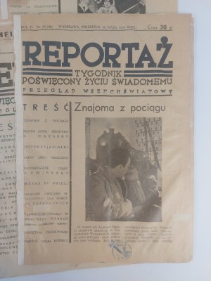 Reportage. A weekly magazine devoted to conscious living. 12 copies.