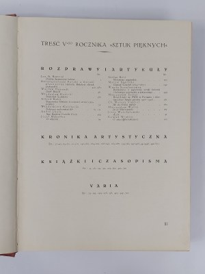 Fine Arts. Yearbook Five. 1929 r.