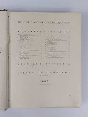 Fine Arts. Seventh Yearbook. 1931 r.