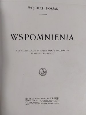 Wojciech Kossak, Memoirs, 1913.