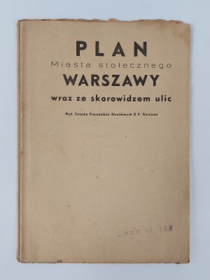 Plan of the Capital City of Warsaw with an index of streets