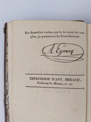 Les Soupers de Famille ou Nouveaux Contes, Volume I., Paris, 1817.