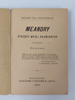 Meanders, 1904.