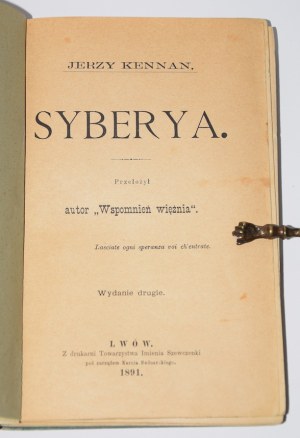 [Binding by A. Geritz] KENNAN Jerzy - Syberya, serya 1-2. Lviv 1891.