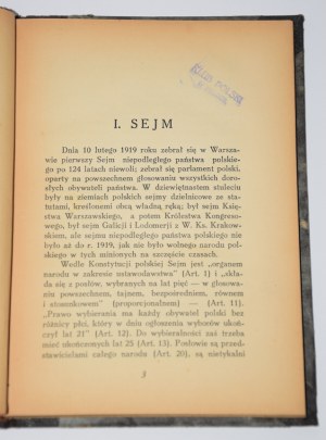 DASZYŃSKI Ignacy - Sejm, government, king, dictator. Notes on the time. Warsaw 1926.