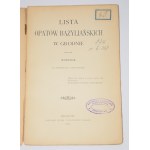 [GIŻYCKI Jan Marek Antoni] WOŁYNIAK - Lista opatów bazyliańskich w Grodnie. Kraków 1905.