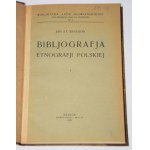 BYSTROŃ Jan St. - Bibljografja etnografji polskiej. Kraków 1929.