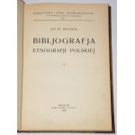 BYSTROŃ Jan St. - Bibljografja etnografji polskiej. Kraków 1929.