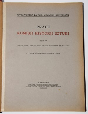 Works of the Committee on Art History, Vol. 4, 1930, With 1 tri-color plate and 250 engravings in the text.