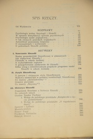 TWARDOWSKI Kazimierz - Rozprawy i artykuły filozoficzne. Lviv 1927.