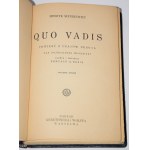 [oprawa Florian Wojciechowski] SIENKIEWICZ Henryk - Quo Vadis. Warszawa 1934.