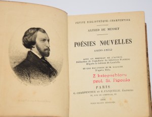 [From the book collection of St. Pigonia] MUSSET Alfred de - Poésies nouvelles (1836-1852). Paris 1891.