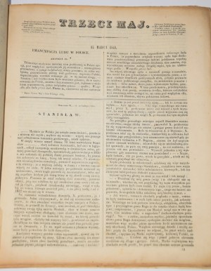 Third of May. Yearbook 1840 (30 issues). Paris. A periodical associated with the Czartoryski camp.