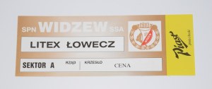 Ticket from the match: Widzew Lodz - Litex Lowecz. 4.08.1999. 2nd round of qualification for the UEFA Champions League.
