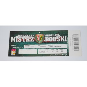 Bilet z meczu: Śląsk Wrocław - Legia Warszawa 2.05.2013 Finał Pucharu Polski (1 mecz).