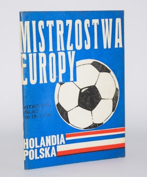 Program from the match: Poland - Netherlands. 10.09.1975. qualification for the 1976 european championship.