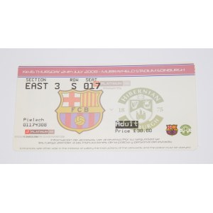 Hibernian Ediburgh - FC Barcelona 24.07.2008. Debiut Josepha Guardioli jako trenera FC Barcelony. Pierwszy raz gdy Messi wystąpił z nr. 10 na koszulce.