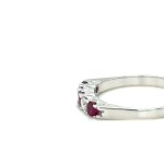 2.18G WHITE GOLD RING WITH DIAMONDS AND RUBIES - A3706