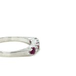 2.18G WHITE GOLD RING WITH DIAMONDS AND RUBIES - A3706