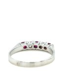 2.18G WHITE GOLD RING WITH DIAMONDS AND RUBIES - A3706