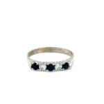 2.23 GR WHITE GOLD RING WITH DIAMONDS AND SAPPHIRES - A3703