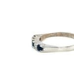 2.23 GR WHITE GOLD RING WITH DIAMONDS AND SAPPHIRES - A3703