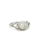3.19 GR WHITE GOLD RING WITH FANCY YELLOW DIAMOND - RNG50302