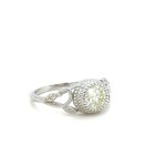 3.19 GR WHITE GOLD RING WITH FANCY YELLOW DIAMOND - RNG50302
