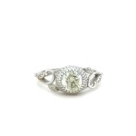 3.19 GR WHITE GOLD RING WITH FANCY YELLOW DIAMOND - RNG50302