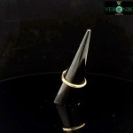 18K GOLD AND DIAMOND SNAKE HEAD RING