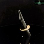 18K GOLD AND DIAMOND SNAKE HEAD RING