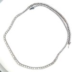 18.72 GR WHITE GOLD NECKLACE WITH NATURAL DIAMONDS - DH-T15