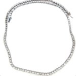 18.72 GR WHITE GOLD NECKLACE WITH NATURAL DIAMONDS - DH-T15