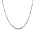18.72 GR WHITE GOLD NECKLACE WITH NATURAL DIAMONDS - DH-T15
