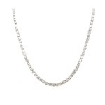 18.72 GR WHITE GOLD NECKLACE WITH NATURAL DIAMONDS - DH-T15