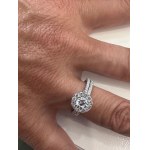 425 LG GOLD RING WITH LAB GROWN DIAMONDS