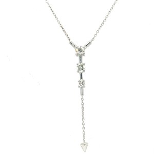 2.70 GR WHITE GOLD NECKLACE WITH DIAMONDS AND BRILLIANTS - DH-T212