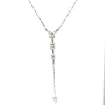 2.70 GR WHITE GOLD NECKLACE WITH DIAMONDS AND BRILLIANTS - DH-T212