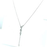 2.70 GR WHITE GOLD NECKLACE WITH DIAMONDS AND BRILLIANTS - DH-T212