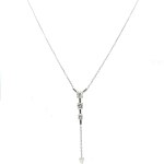 2.70 GR WHITE GOLD NECKLACE WITH DIAMONDS AND BRILLIANTS - DH-T212