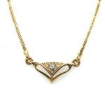 18K YELLOW GOLD NECKLACE 22.48 GR WITH DIAMONDS AND BRILLIANTS - DH-T102