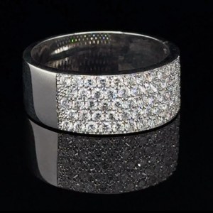 WHITE GOLD RING - 7.210 GR WITH DIAMONDS - DJ31203