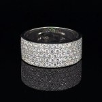 WHITE GOLD RING - 7.210 GR WITH DIAMONDS - DJ31203