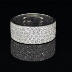 WHITE GOLD RING - 7.210 GR WITH DIAMONDS - DJ31203