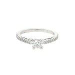 14K WHITE GOLD RING 2.58 GR WITH DIAMONDS - RNG30207