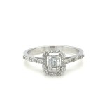 WHITE GOLD RING - 2.60 GR WITH DIAMONDS - DH-R1020
