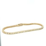 7.49G YELLOW GOLD TENNIS BRACELET WITH NATURAL DIAMONDS - BRC50501