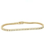 7.49G YELLOW GOLD TENNIS BRACELET WITH NATURAL DIAMONDS - BRC50501
