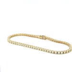 7.49G YELLOW GOLD TENNIS BRACELET WITH NATURAL DIAMONDS - BRC50501