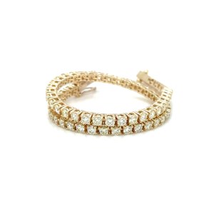 7.49G YELLOW GOLD TENNIS BRACELET WITH NATURAL DIAMONDS - BRC50501
